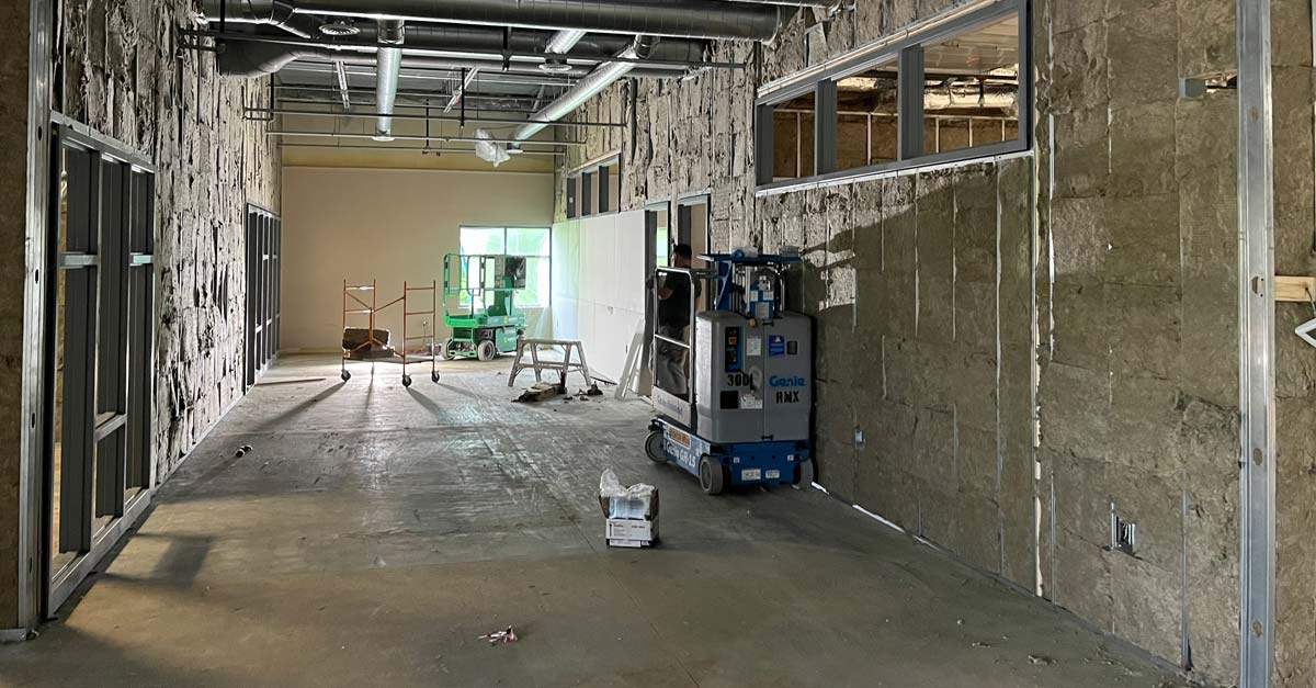 Photo: A hallway being build at the new Impact Christian Academy High school  in Dane County WI